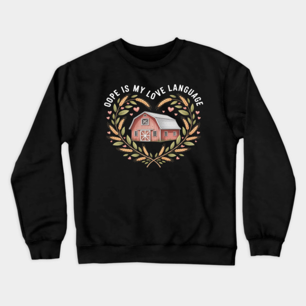 Ope Midwestern Culture Politeness Friendly Crewneck Sweatshirt by Ink Lines