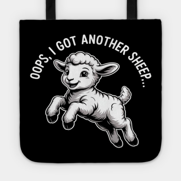 Oops I Got Another Sheep Tote by Ink Lines