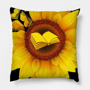 Library Lady - Sunflower Library Lady Pillow