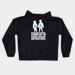 stand up for sexual assault and child abuse Kids Hoodie