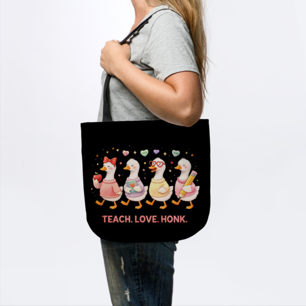 Teach Love Honk Teacher Goose Funny by ArtistTee ⭐⭐⭐⭐⭐
