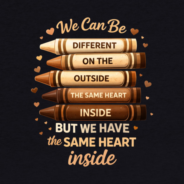We Can Be Different On The Outside The Same Heart Inside by ArtistTee ⭐⭐⭐⭐⭐