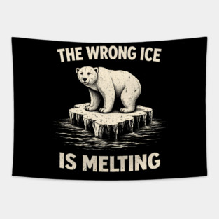 The Wrong Ice Is Melting Climate Change Awareness Tapestry