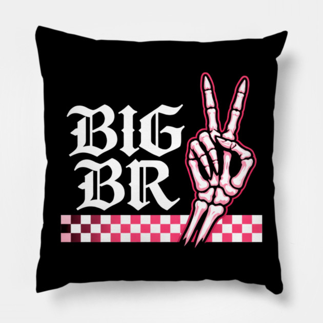 Big Br Skeleton Hand Peace Sign Emo Aesthetic Pillow by ArtistTee ⭐⭐⭐⭐⭐