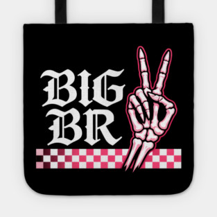 Big Br Skeleton Hand Peace Sign Emo Aesthetic Tote