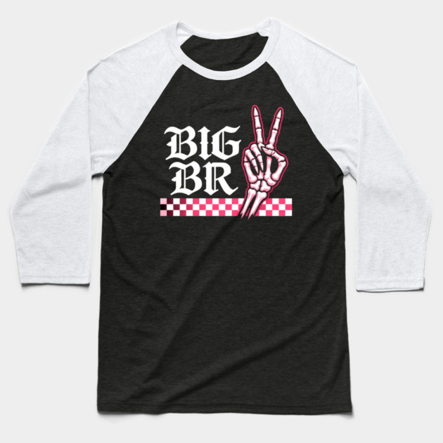 Big Br Skeleton Hand Peace Sign Emo Aesthetic Baseball T-Shirt by ArtistTee ⭐⭐⭐⭐⭐