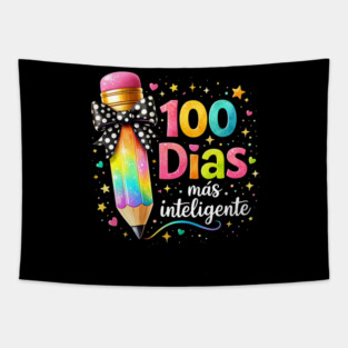 100 Dias Más Inteligente Spanish Teacher Gift Tapestry
