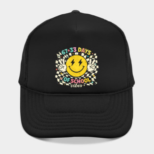 67 + 33 Days Of School Vibes Teacher Student Hat