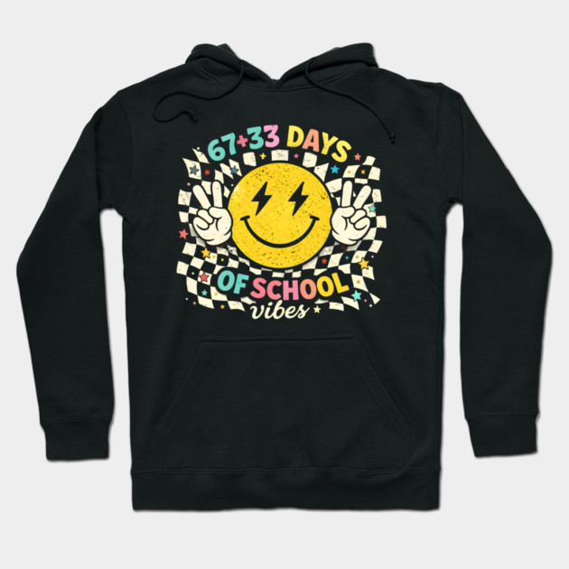 67 + 33 Days Of School Vibes Teacher Student Hoodie by ArtistTee ⭐⭐⭐⭐⭐