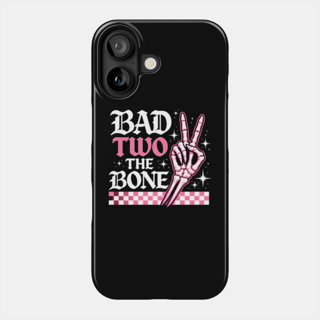 Bad Two The Bone Skeleton Hand Funny Phone Case by ArtistTee ⭐⭐⭐⭐⭐