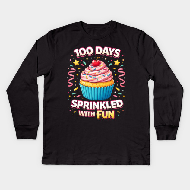 100 Days Sprinkled With Fun Teacher Celebration Kids Long Sleeve T-Shirt by ArtistTee ⭐⭐⭐⭐⭐