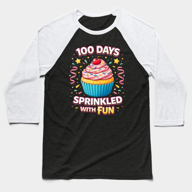 100 Days Sprinkled With Fun Teacher Celebration Baseball T-Shirt by ArtistTee ⭐⭐⭐⭐⭐