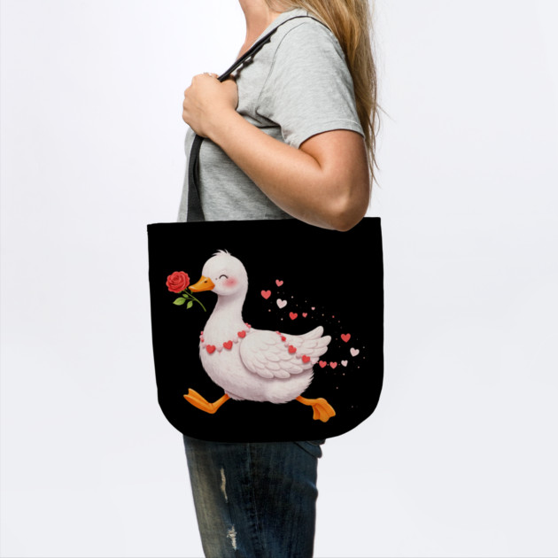 Valentine Duck With Rose Romantic Love Gift by ArtistTee ⭐⭐⭐⭐⭐