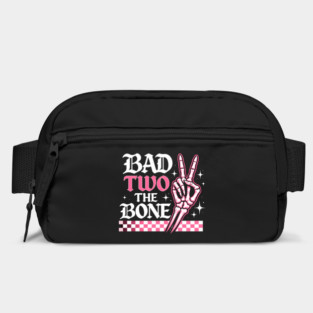Bad Two The Bone Skeleton Peace Sign Funny Bag