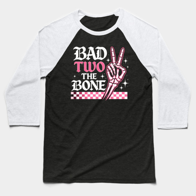 Bad Two The Bone Skeleton Peace Sign Funny Baseball T-Shirt by ArtistTee ⭐⭐⭐⭐⭐
