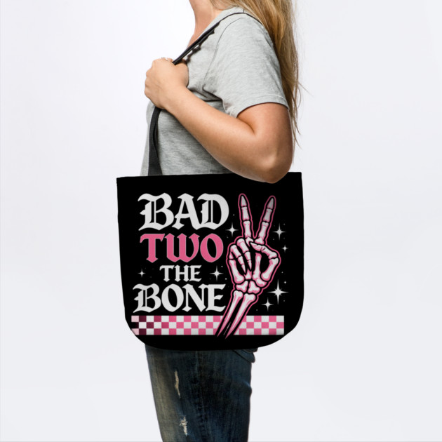 Bad Two The Bone Skeleton Peace Sign Funny by ArtistTee ⭐⭐⭐⭐⭐