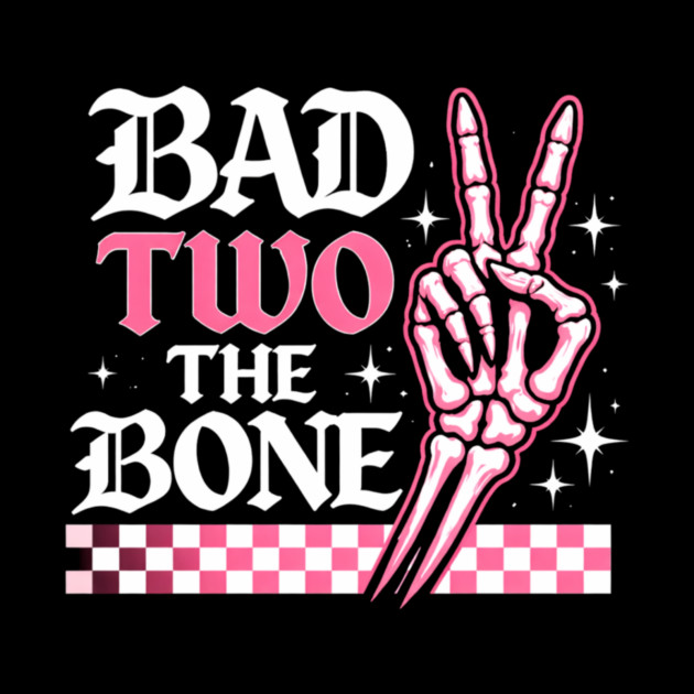 Bad Two The Bone Skeleton Peace Sign Funny by ArtistTee ⭐⭐⭐⭐⭐