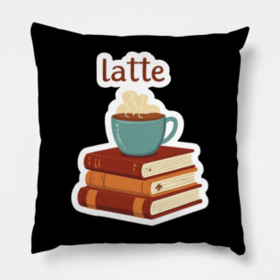 Leather-Bound Books & Lattes Pillow