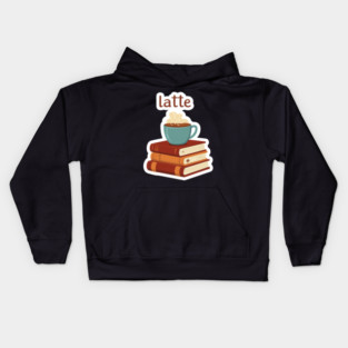 Leather-Bound Books & Lattes Kids Hoodie