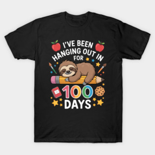 100th Day Of School Sloth Cute 3rd Grade T-Shirt
