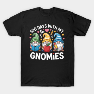 100th Day Of School Gnomes Teacher Student T-Shirt