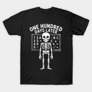 100th day of school teacher skeleton funny T-Shirt