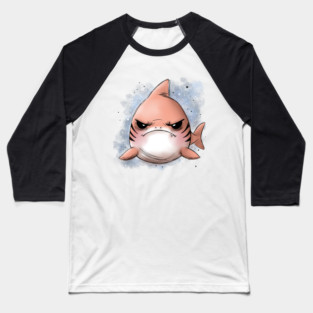 Grumpy Tiger Shark Baseball T-Shirt