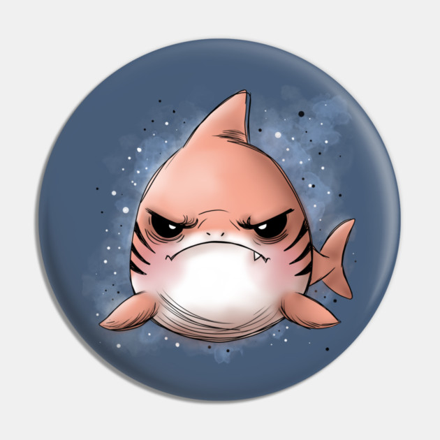 Grumpy Tiger Shark Pin by H. R. Sinclair