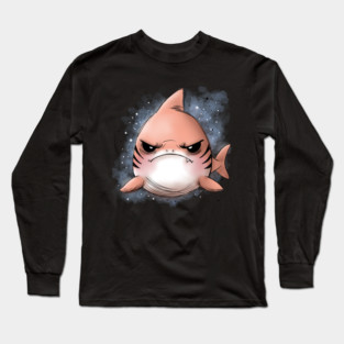 Grumpy Tiger Shark Long Sleeve T-Shirt