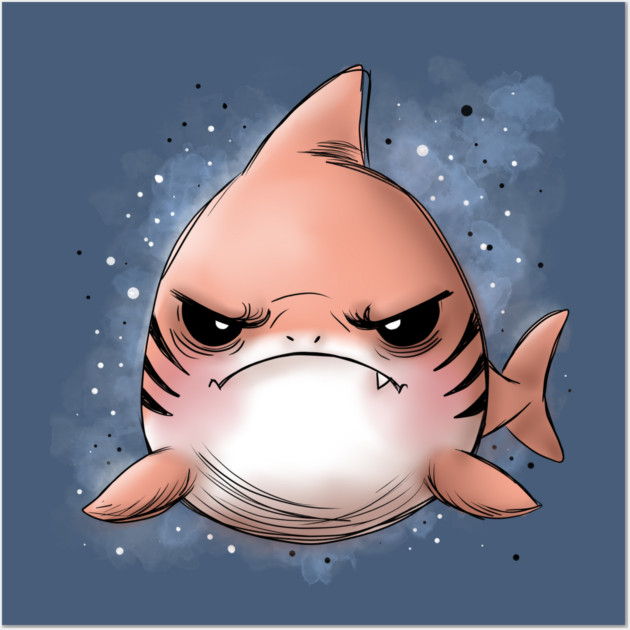 Grumpy Tiger Shark Wall Art by H. R. Sinclair