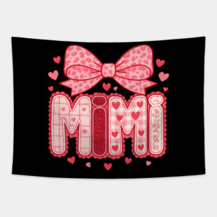 Mimi Cute Bow Grandma Design Tapestry