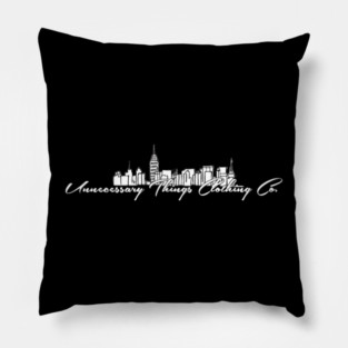 Unnecessary Things - Cursive V Pillow