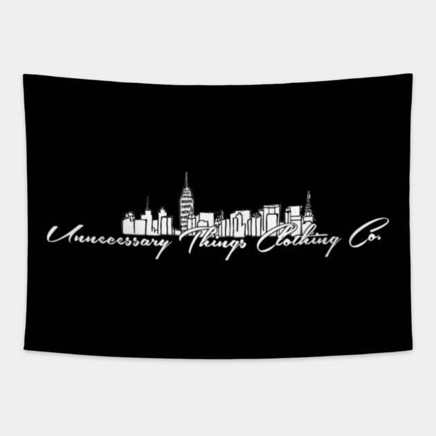Unnecessary Things - Cursive V Tapestry by Lou Johnson