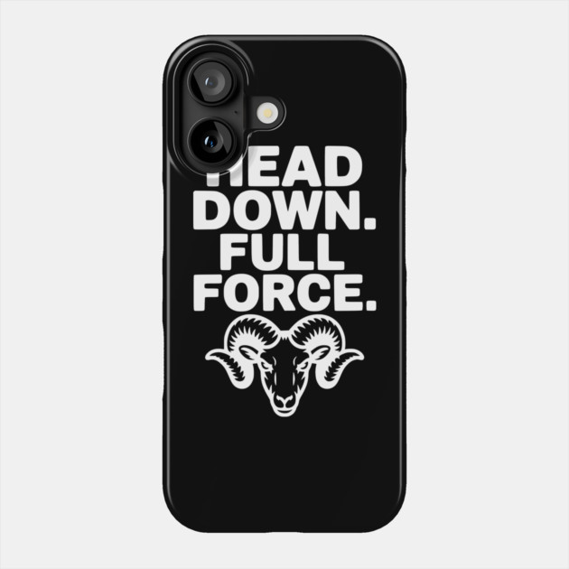Head Down. Full Force. Phone Case by Frank Ring