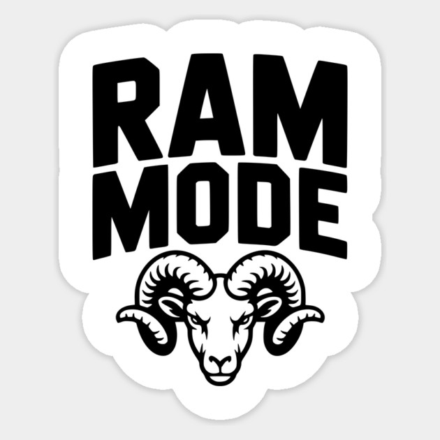 Ram Mode Sticker by Frank Ring
