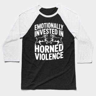 Emotionally Invested in Horned Violence Baseball T-Shirt