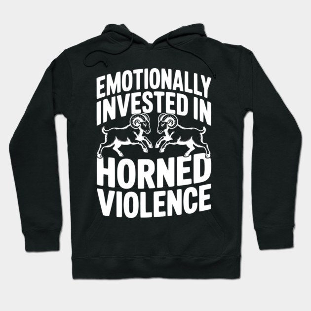 Emotionally Invested in Horned Violence Hoodie by Frank Ring
