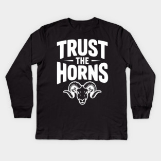 Trust the Horns Kids Long Sleeve T-Shirt