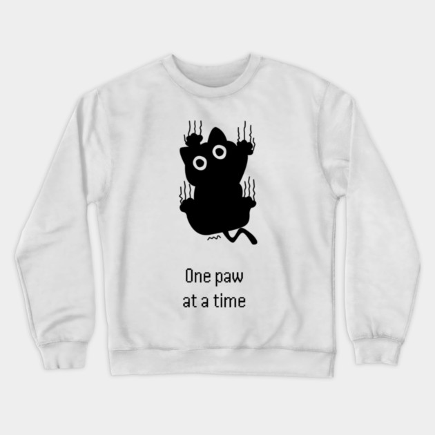 One Paw at a Time - Unnecessary Things Crewneck Sweatshirt by Lou Johnson