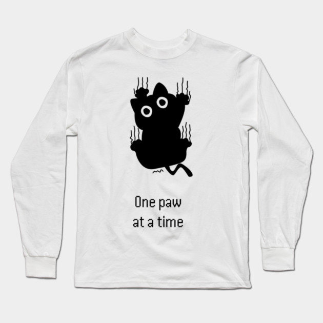 One Paw at a Time - Unnecessary Things Long Sleeve T-Shirt by Lou Johnson