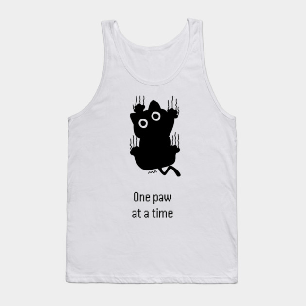 One Paw at a Time - Unnecessary Things Tank Top by Lou Johnson