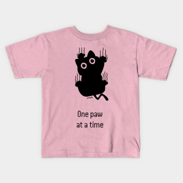 One Paw at a Time - Unnecessary Things Kids T-Shirt by Lou Johnson