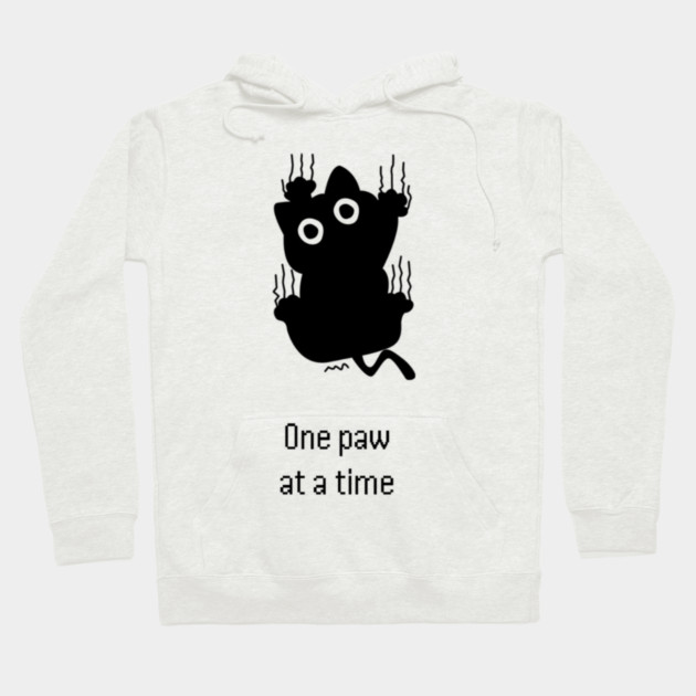 One Paw at a Time - Unnecessary Things Hoodie by Lou Johnson