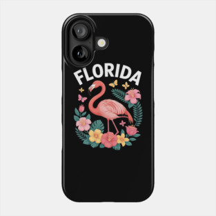 Florida Flamingo Miami Tropical Plants Phone Case