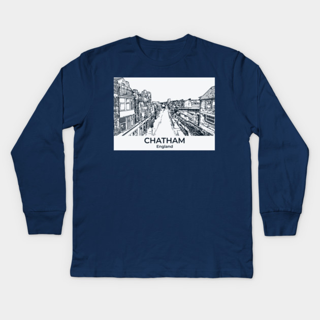Chatham – England Kids Long Sleeve T-Shirt by Lakeric