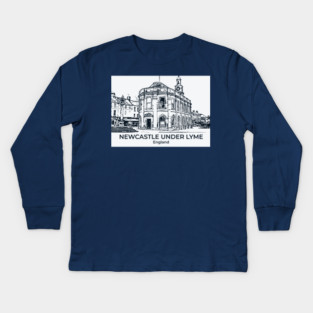 Newcastle under Lyme – England Kids Long Sleeve T-Shirt