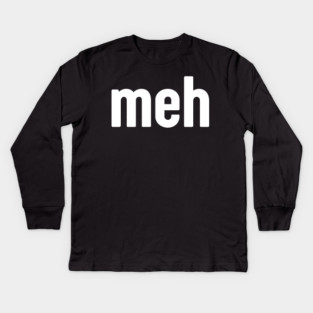 Meh Minimalist Kids Long Sleeve T-Shirt