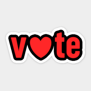 Vote Love For Valentines Day Sticker