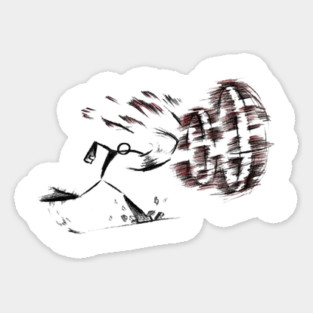 Waving punch Sticker