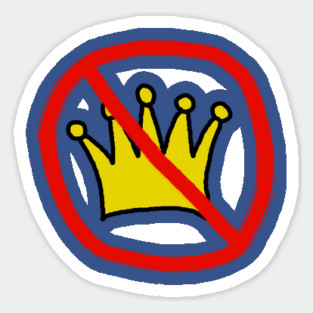 No Kings In America Sticker